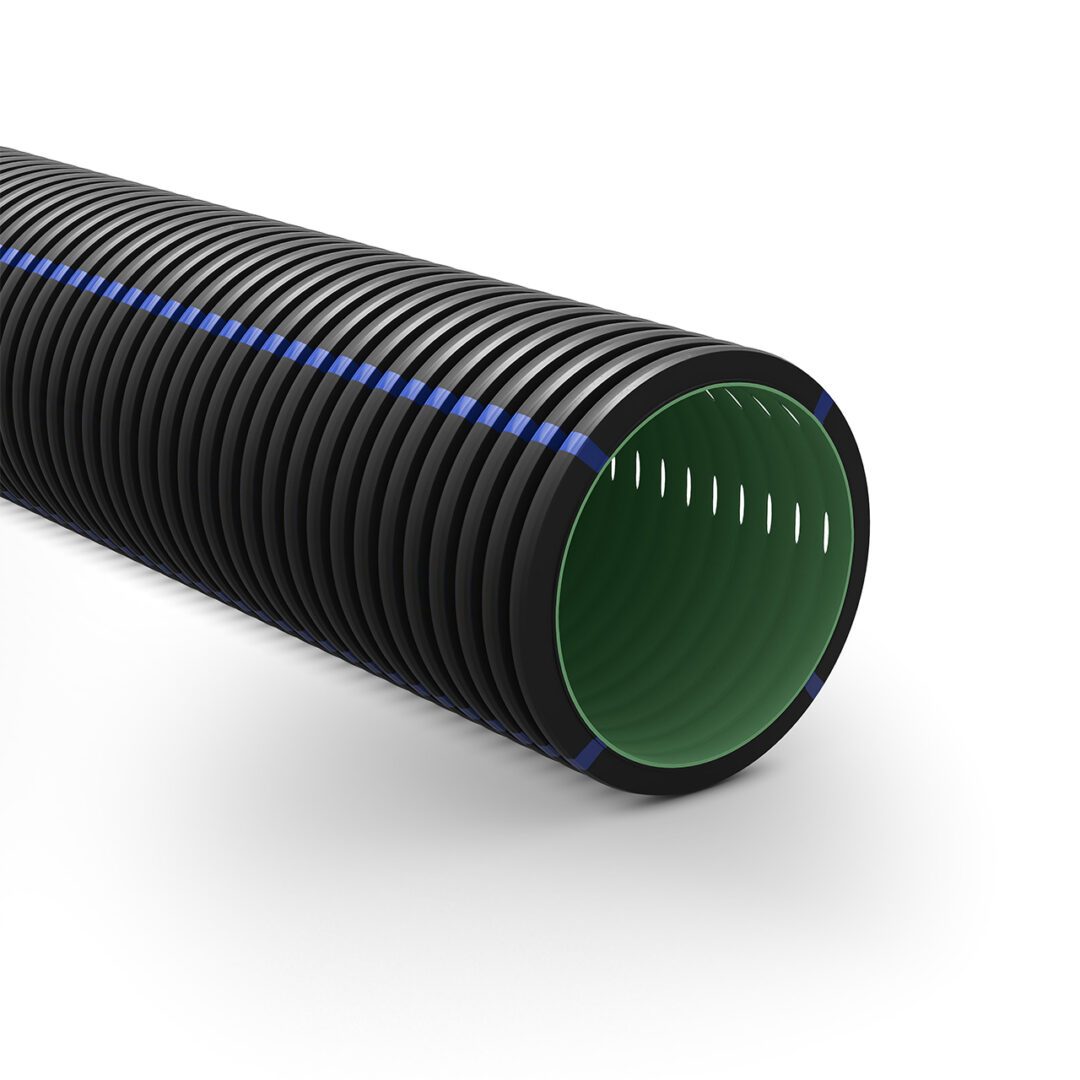 GEODRAIN double structured wall perforated rigid conduit