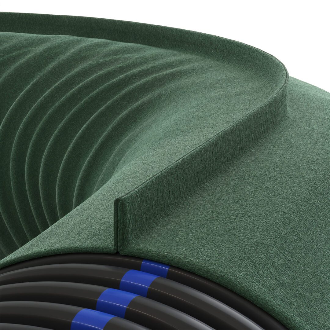 GEODRAIN PLUS double structured wall perforated pliable conduits with Geotextile