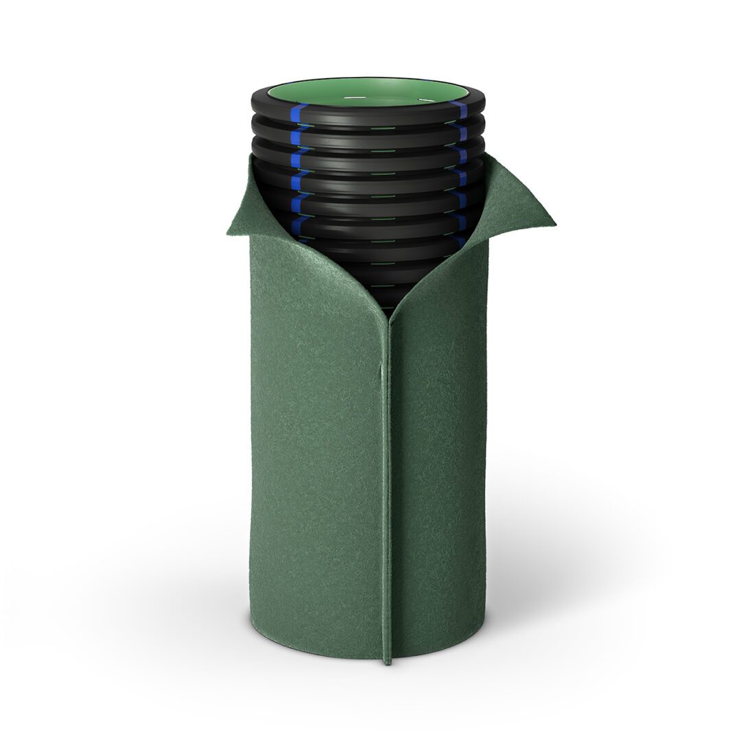 GEODRAIN PLUS double structured wall perforated rigid conduit with Geotextile